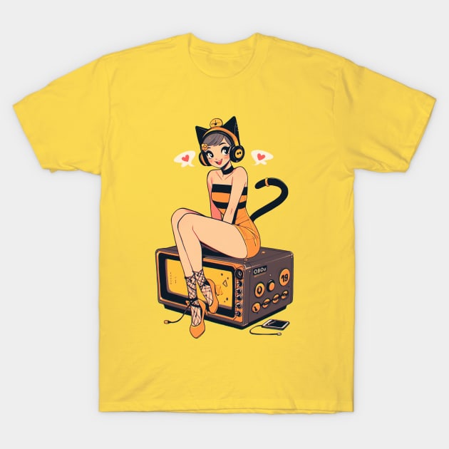 Cute gamer girl T-Shirt by Pawsitivity Park